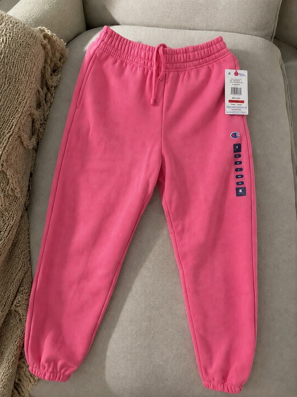 📍FULL SET! Champion Pink Embroidered Logo Hoodie & Pants - Picture 4 of 5